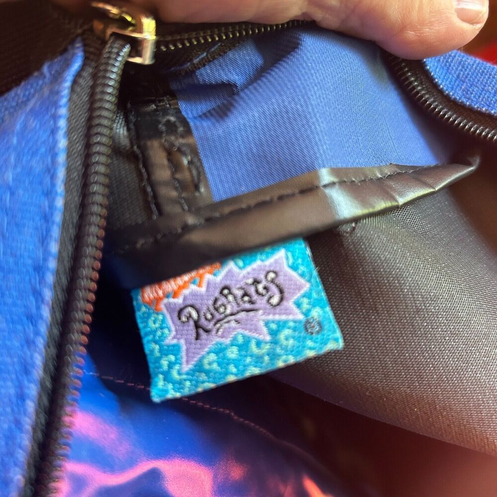VINTAGE 1999 Rugrats Backpack - Viacom Nickelodeon - Blue - Tommy Pickles - Picture 8 of 13